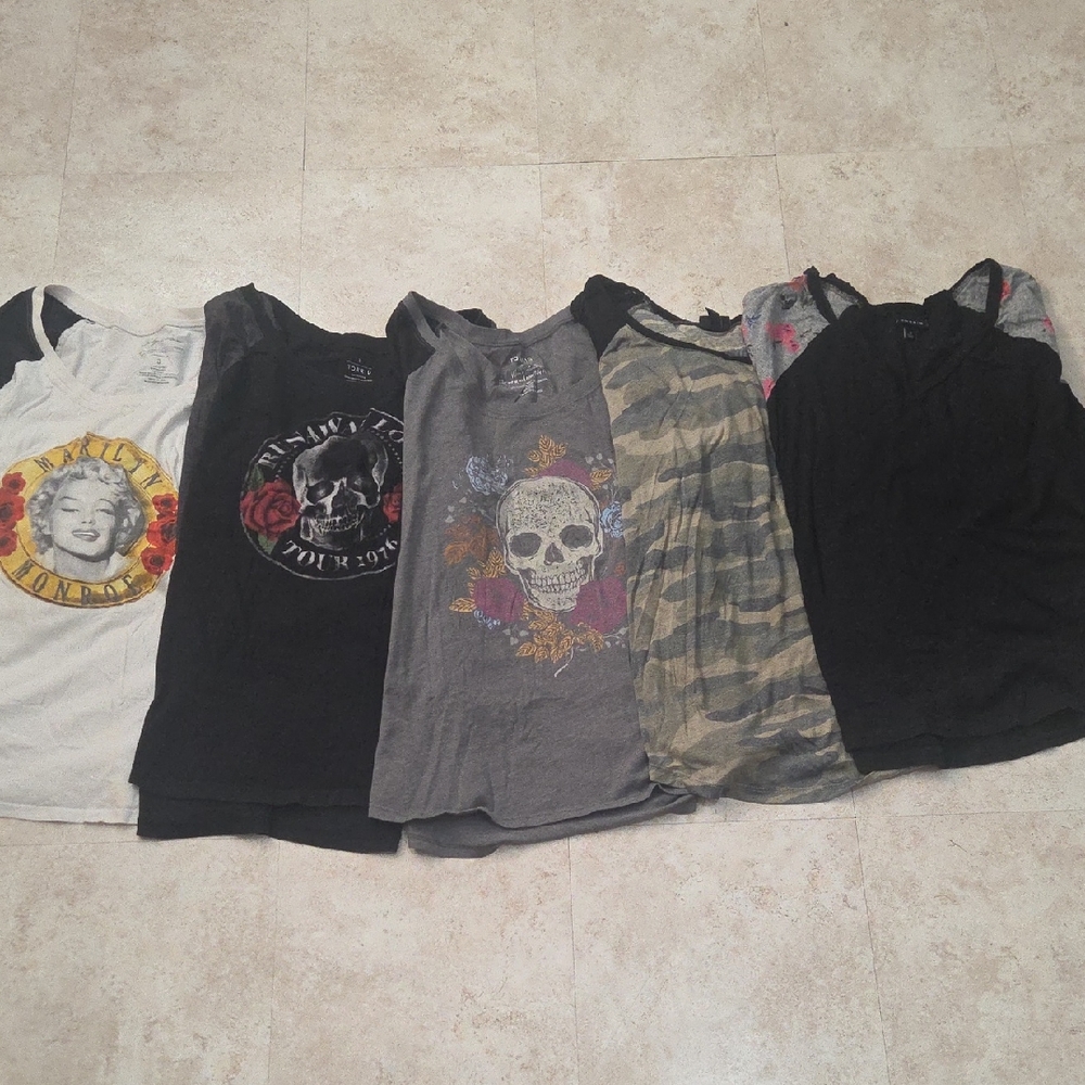 5 Torrid Tops, Quarter Sleeve, Size 3